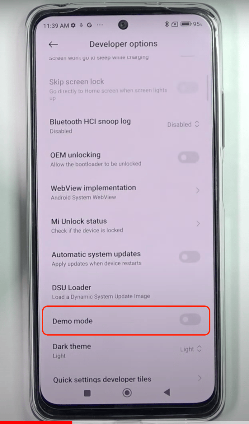 Workaround Xiaomi retail mode